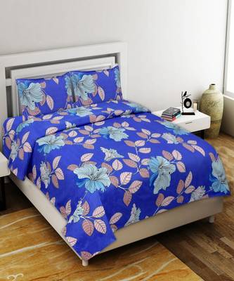 Multicolour Double Bed Sheet With Pillow Cover 1