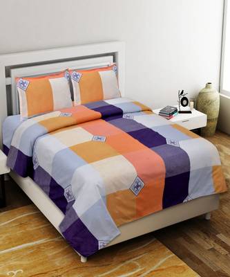 Multicolour Double Bed Sheet With Pillow Cover 1