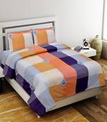 Multicolour Double Bed Sheet With Pillow Cover
