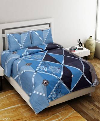 Multicolour Double Bed Sheet With Pillow Cover 1