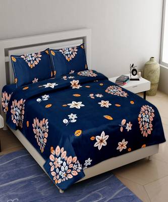 Multicolour Double Bed Sheet With Pillow Cover 1