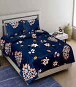 Multicolour Double Bed Sheet With Pillow Cover