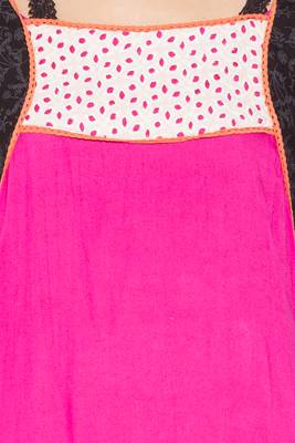 Pink Embroidered Cotton Party Wear Kurti 5