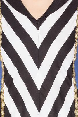 Black Printed Cotton Party Wear Kurti 5