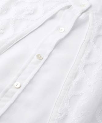 Ada Hand Embroidered White Georgette Lucknow Chikan Women Top - A100234 2