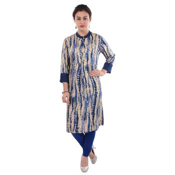 Women multicolor Dyed Straight Kurta 1