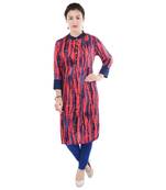 Women Peach Dyed Straight Kurta
