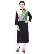 Black Rayon Straight Kurti