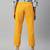 Mustard Solid Cotton Slub Pant