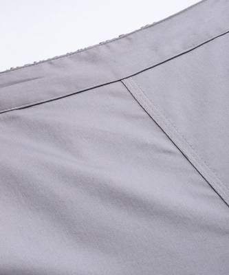Grey Solid Cotton Lycra Pant 4