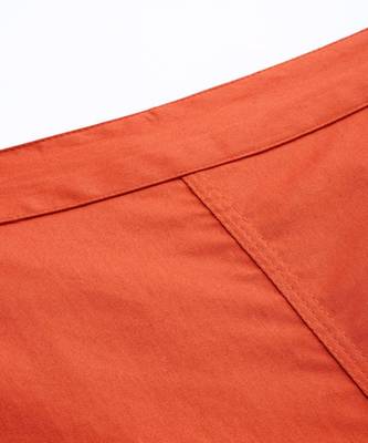 Rust Orange Solid Cotton Lycra Pant 4