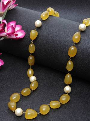 Yellow pearl necklaces 1