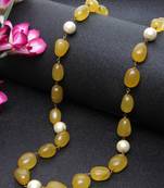 Yellow pearl necklaces