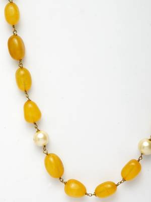 Yellow pearl necklaces 2