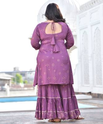 Mighty Mauve Sharara Set 3