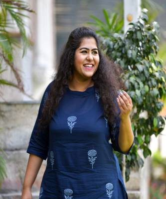 Indigo khadi print sharara set 4