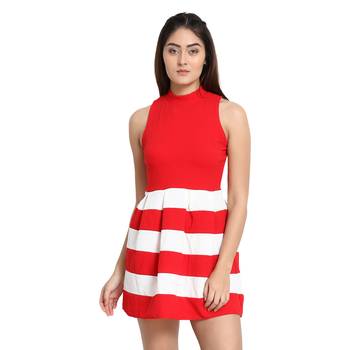 Multicolor printed cotton poly high neck free size short-kurtis 4