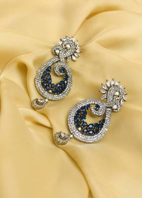 Blue diamond earrings 2