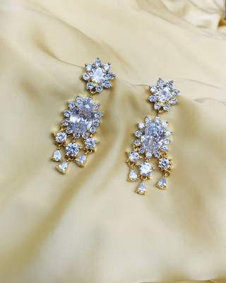 White diamond earrings 1
