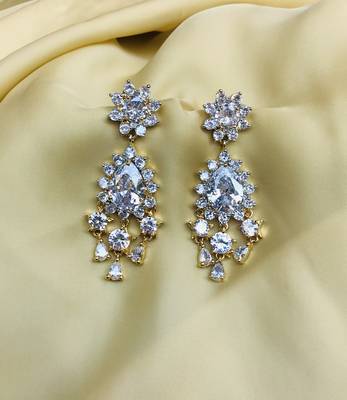 White diamond earrings 1