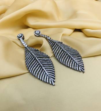 Black zircon   earrings 1
