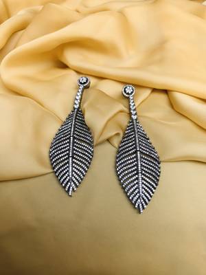 Black zircon   earrings 2