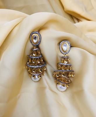 Black zircon   earrings 1