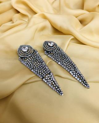 Black zircon   earrings 1