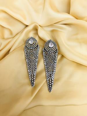 Black zircon   earrings 2