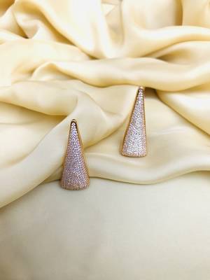White zircon   earrings 1