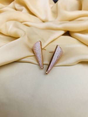 White zircon   earrings 2