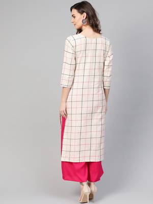 White woven rayon kurta-sets 2