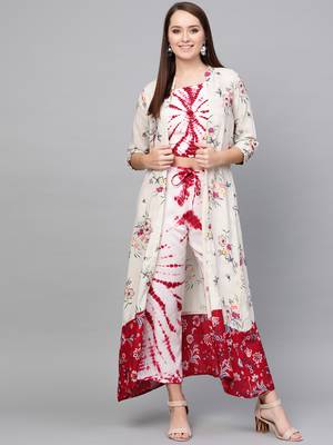 White woven rayon kurta-sets 1