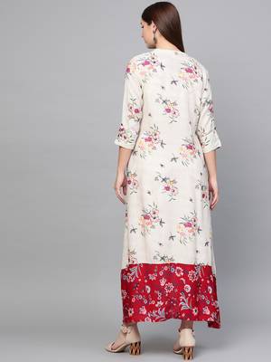 White woven rayon kurta-sets 2