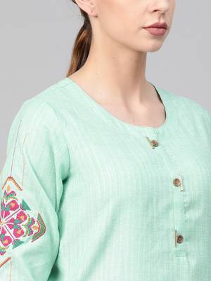 sky blue woven rayon kurta-sets 5