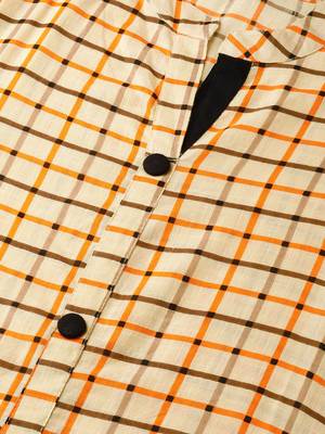 Yellow woven rayon kurta-sets 5