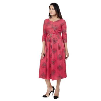 Light Pink Printed Kurta 3