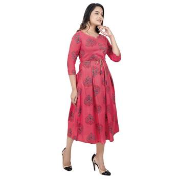 Light Pink Printed Kurta 4