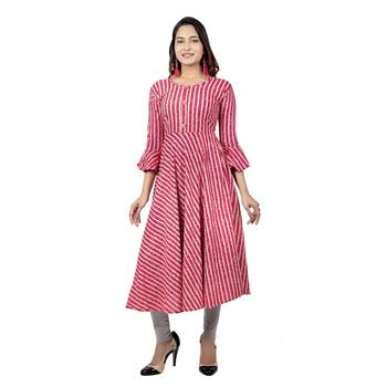 Red Printed Kurta 1