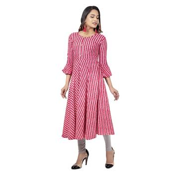 Red Printed Kurta 3