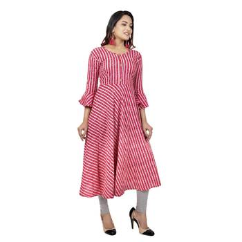 Red Printed Kurta 4