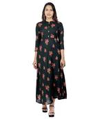 Dark Green Printed Kurta