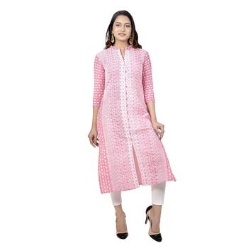 Pink Embroidererd Kurta 1