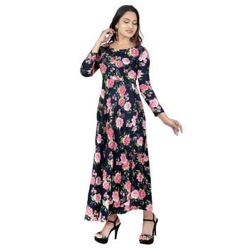 Navy Printed Kurta 3