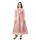 Light Pink Beige Embroidererd Kurta