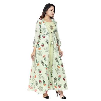 Light Green Printed Kurta 4