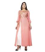 Pink White Embroidererd Kurta