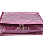 Atorakushon Satin purple Multipurpose Make Up Pouch Jewellery Cosmetic Organizer Necklace Pouches Traveling Kit