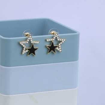 Amzaing Gold Plated Party Wear Studs Star Earring For Women Girl 3