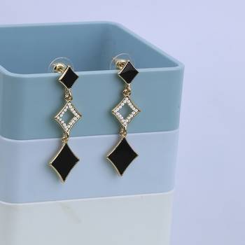 Elegant Gold Plated Party Wear Fancy  Dangle Earring For Women Girl 3